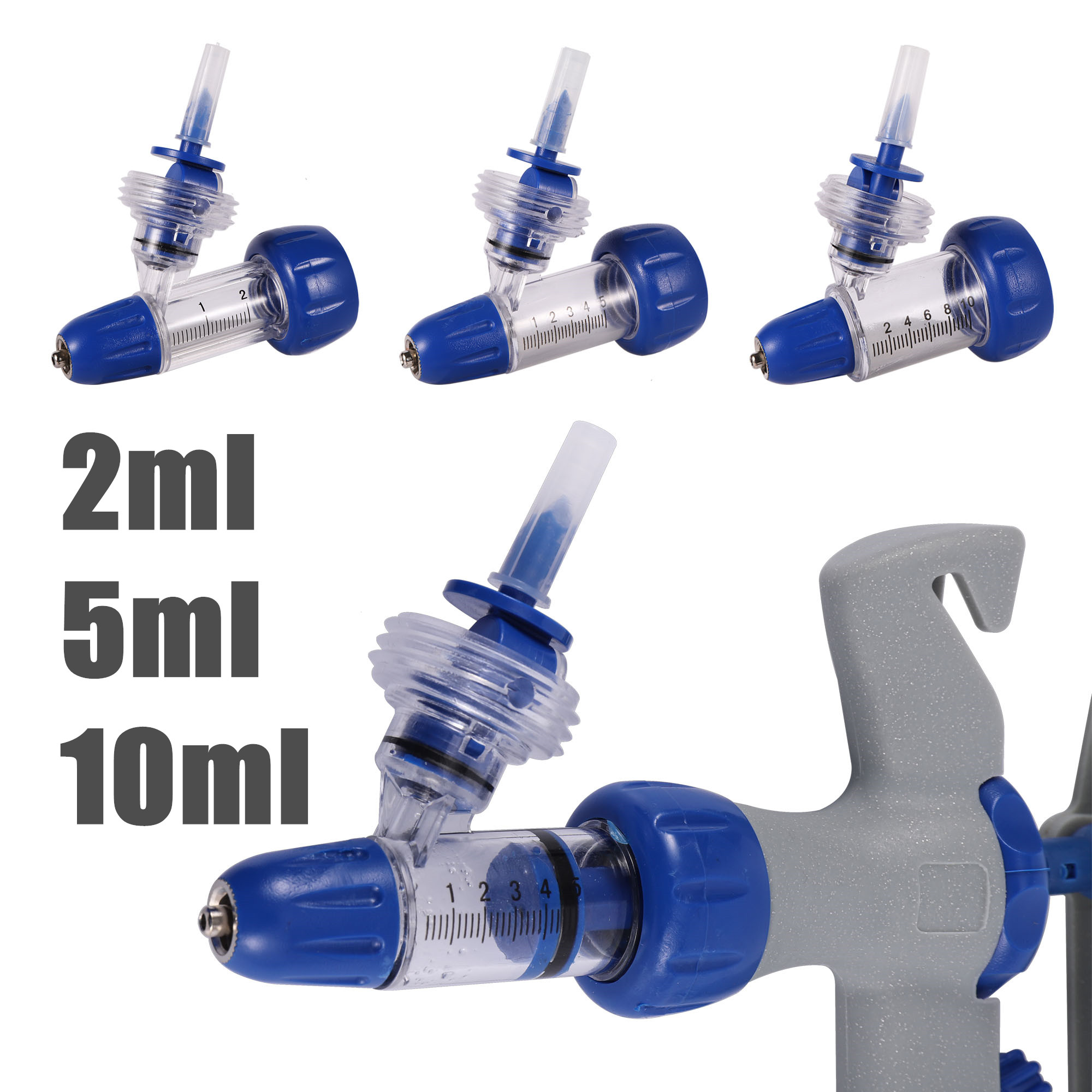 Veterinary Syringe Gun - Jeringa continua automática de 2/5/10ml, jeringa