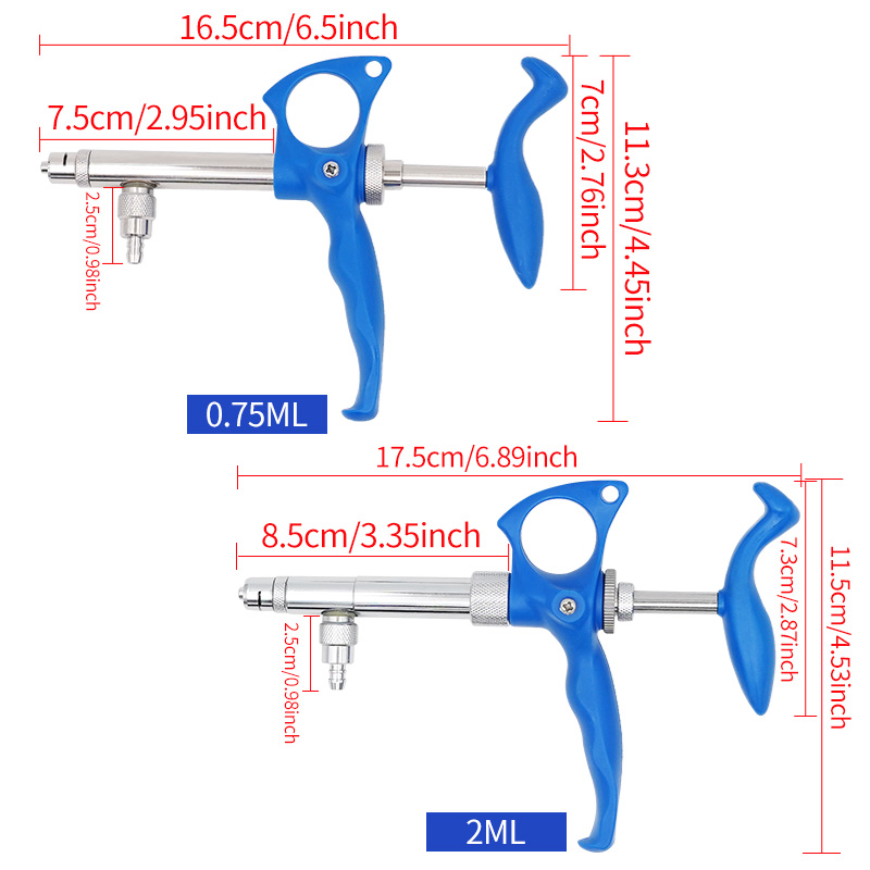 Jeringa de vacuna continua vet - Veterinary Syringe Gun reseña y precio