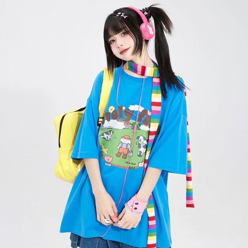 Camiseta Oversize Estética Y2K - Farming Japan reseña y precio